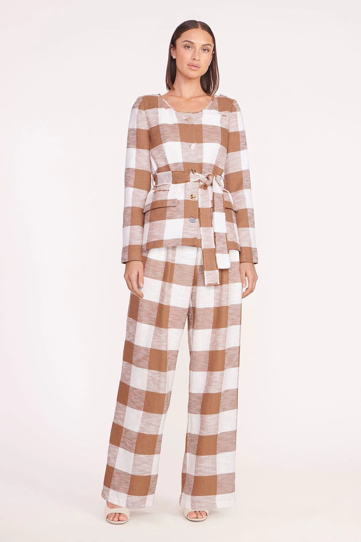 LUISA PANT | TOBACCO GINGHAM 1 LUISA PANT | TOBACCO GINGHAM