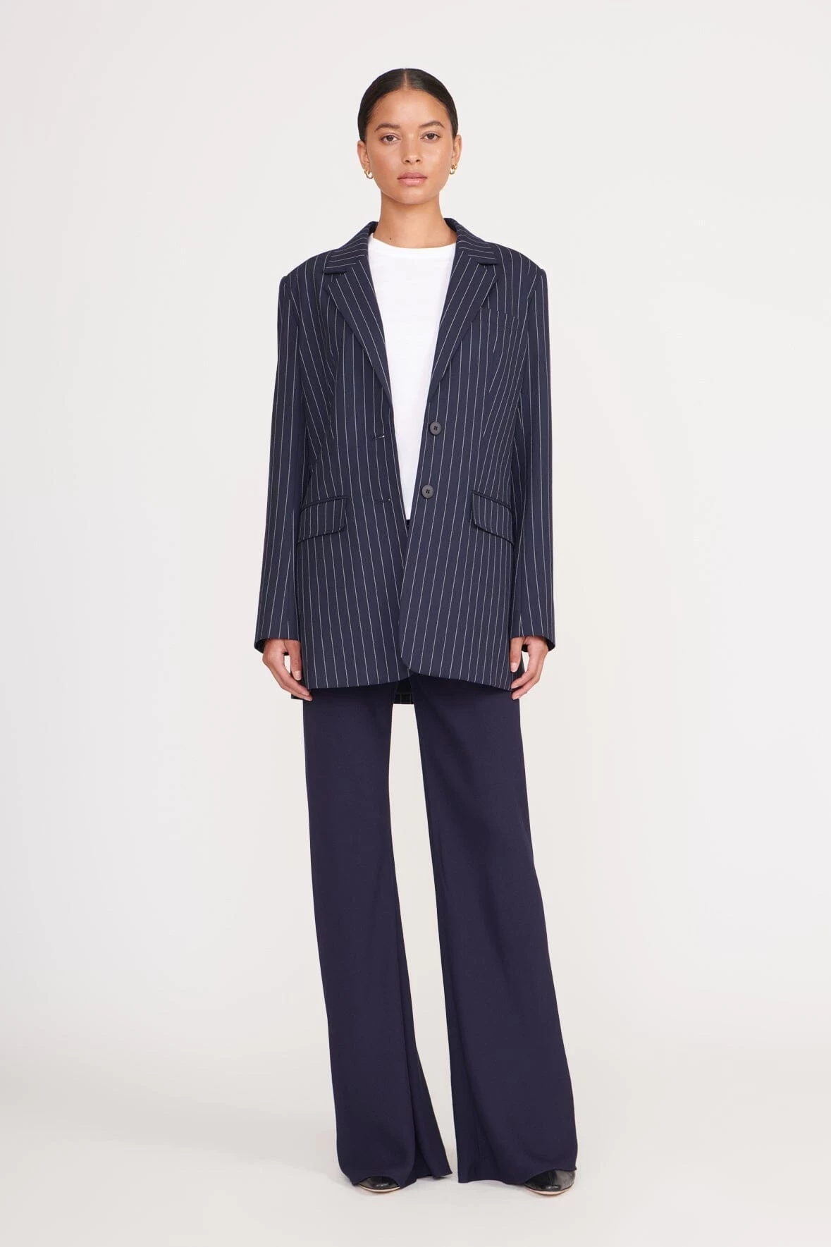 CITY BLAZER | NAVY PINSTRIPE 2 CITY BLAZER | NAVY PINSTRIPE - Image 2
