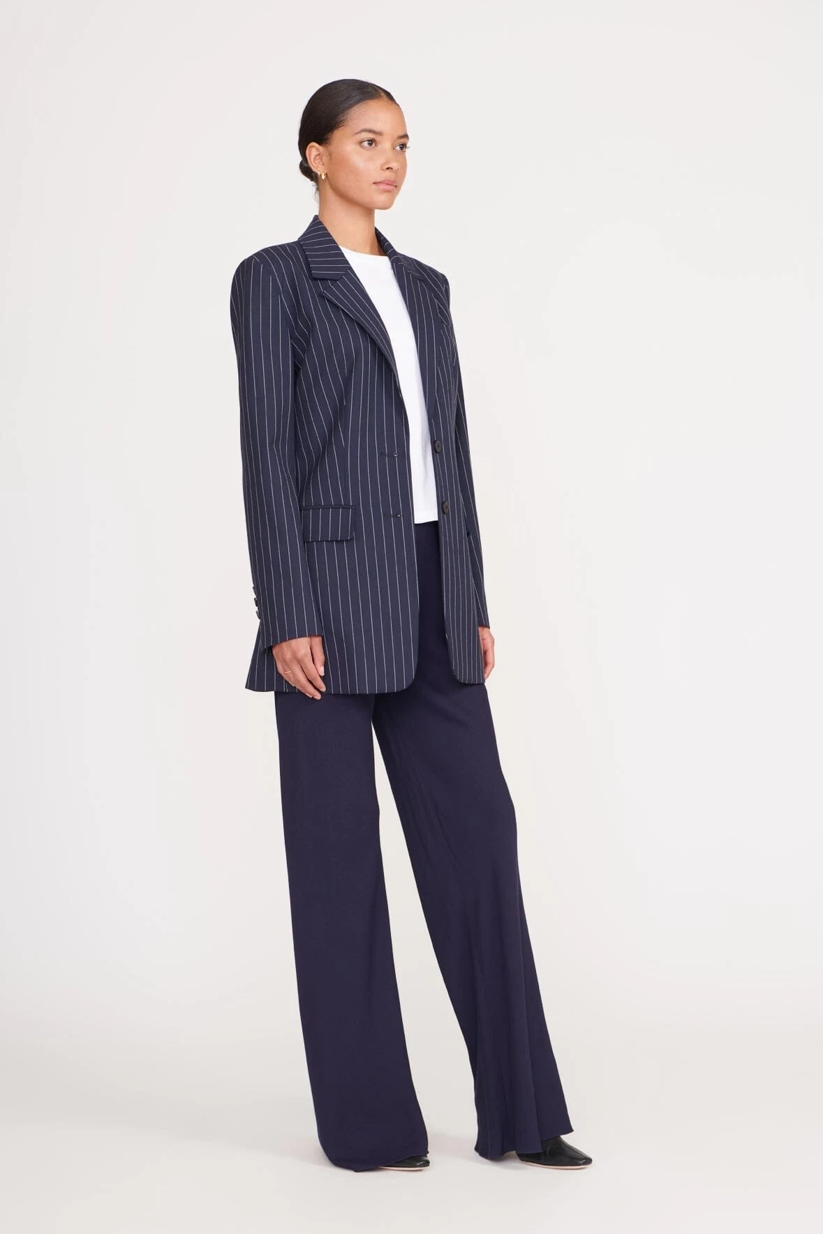 CITY BLAZER | NAVY PINSTRIPE 3 CITY BLAZER | NAVY PINSTRIPE - Image 3