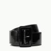 WIDE WAIST BELT | BLACK PATENT