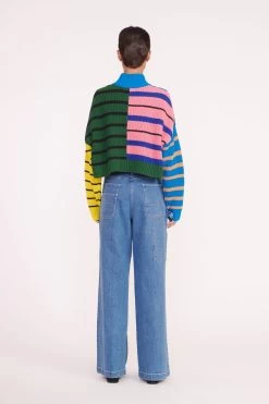 CROPPED HAMPTON SWEATER | FORMENTERA STRIPE -Chic Style Shop cropped hampton formentera stripe 05275 web