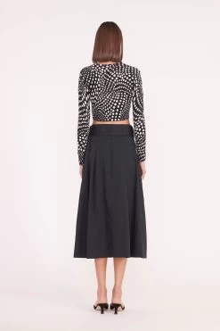 DEANNA SWEATER | BLACK WAVY DOT -Chic Style Shop deanna sweater black dot 00986 web