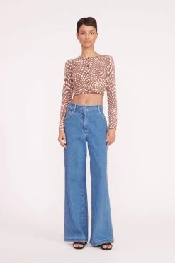 DEANNA SWEATER | CLOVE WAVY DOT -Chic Style Shop deanna sweater clove wavy dots 05337 web