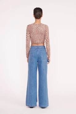 DEANNA SWEATER | CLOVE WAVY DOT -Chic Style Shop deanna sweater clove wavy dots 05341 web