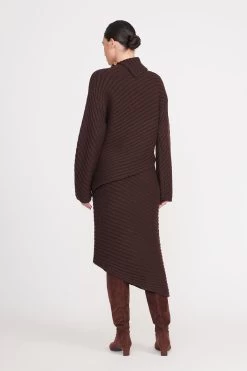 CANTILEVER SKIRT | DARK CHOCOLATE -Chic Style Shop engrave sweater dark chocolate 6 0f093478 eef4 4945 a5bf 0668962bb0c5