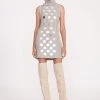 MOD MIRRORED DRESS | HEATHER GREY