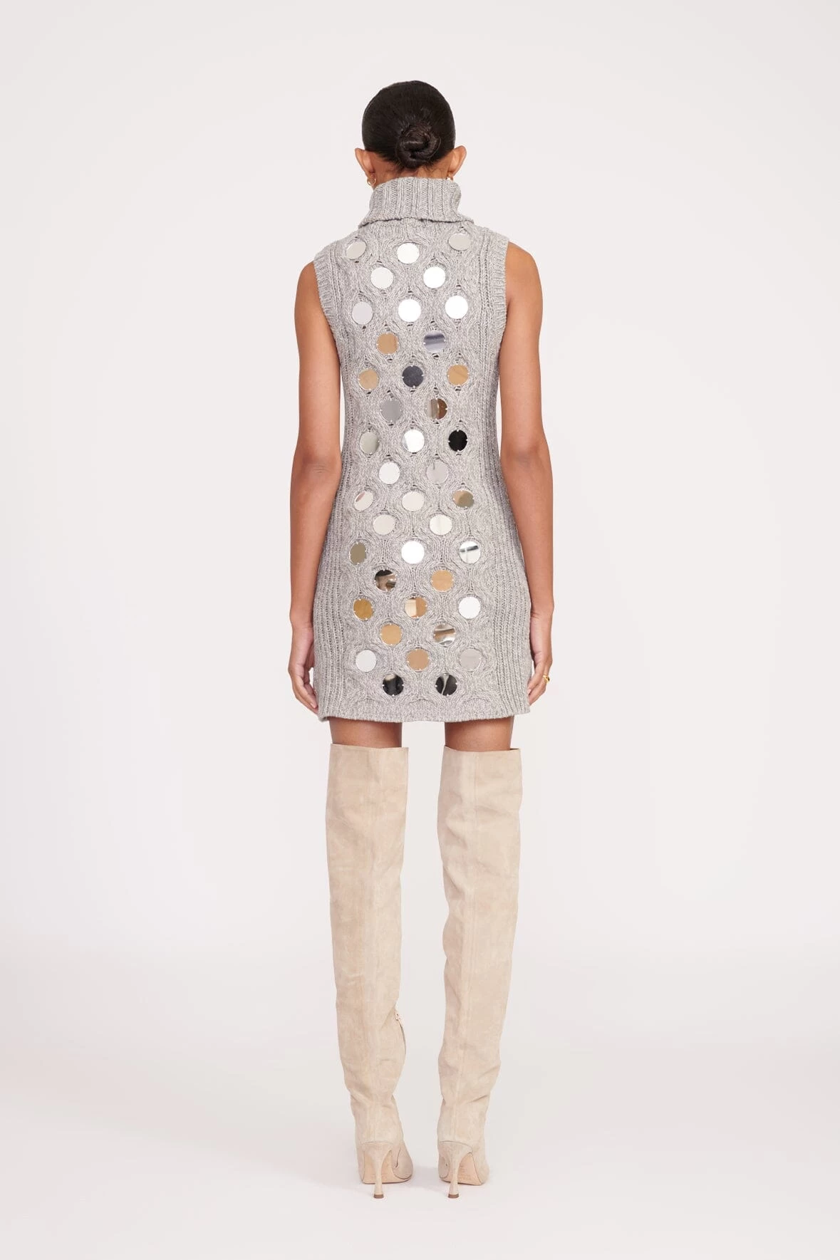 MOD MIRRORED DRESS | HEATHER GREY 4 MOD MIRRORED DRESS | HEATHER GREY - Image 4