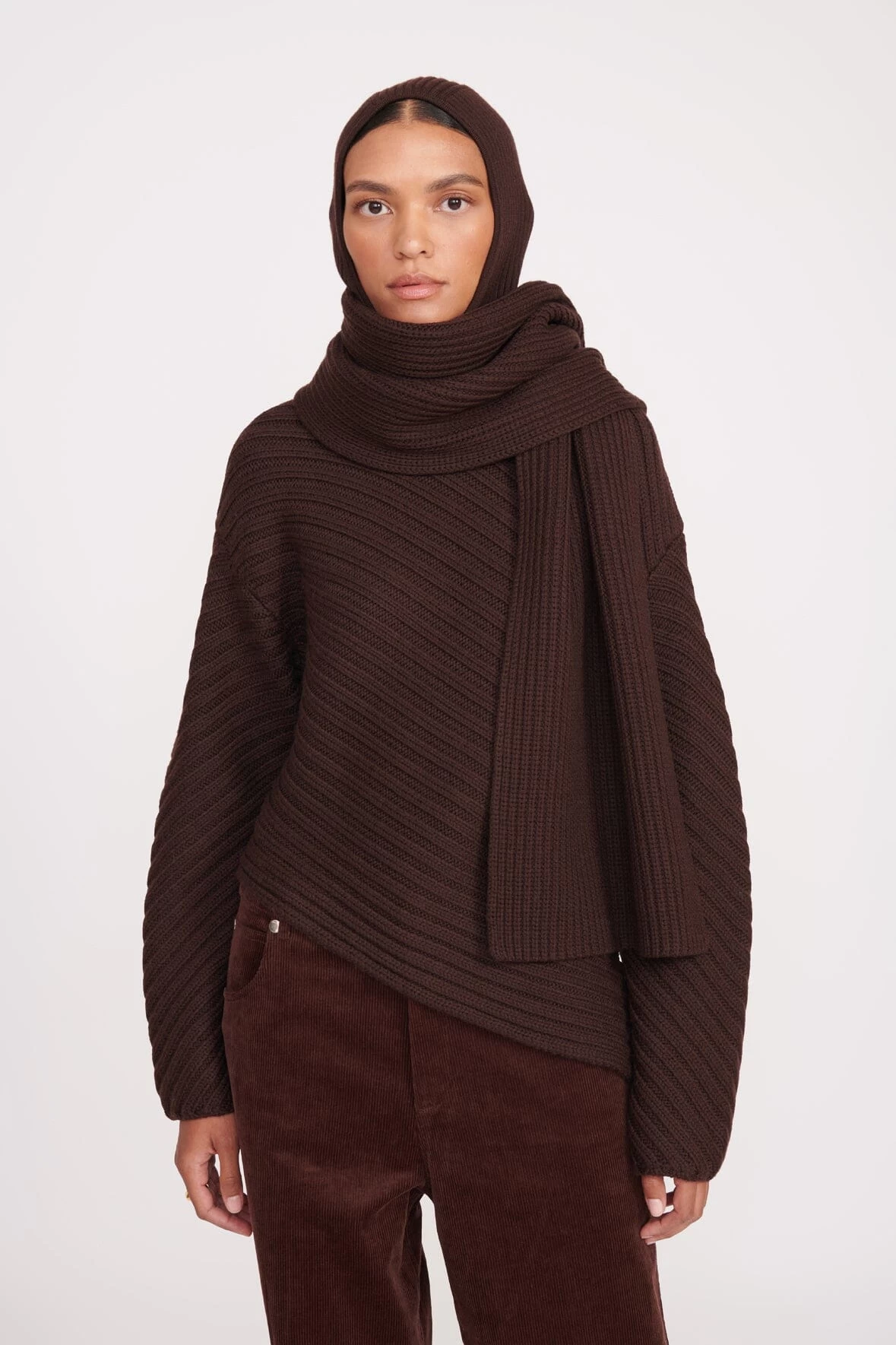 KNIT BALACLAVA | DARK CHOCOLATE 1 KNIT BALACLAVA | DARK CHOCOLATE