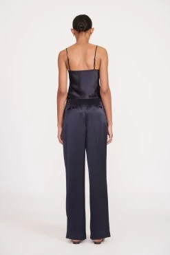 LUISA PANT | NAVY SATIN -Chic Style Shop fall 23 2115 web