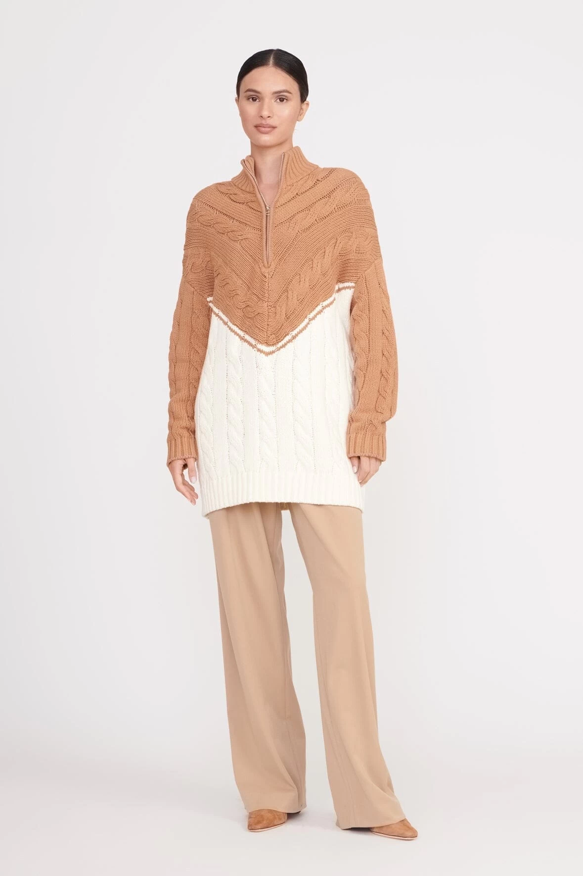 HAMPTON SWEATER | CAMEL IVORY 2 HAMPTON SWEATER | CAMEL IVORY - Image 2