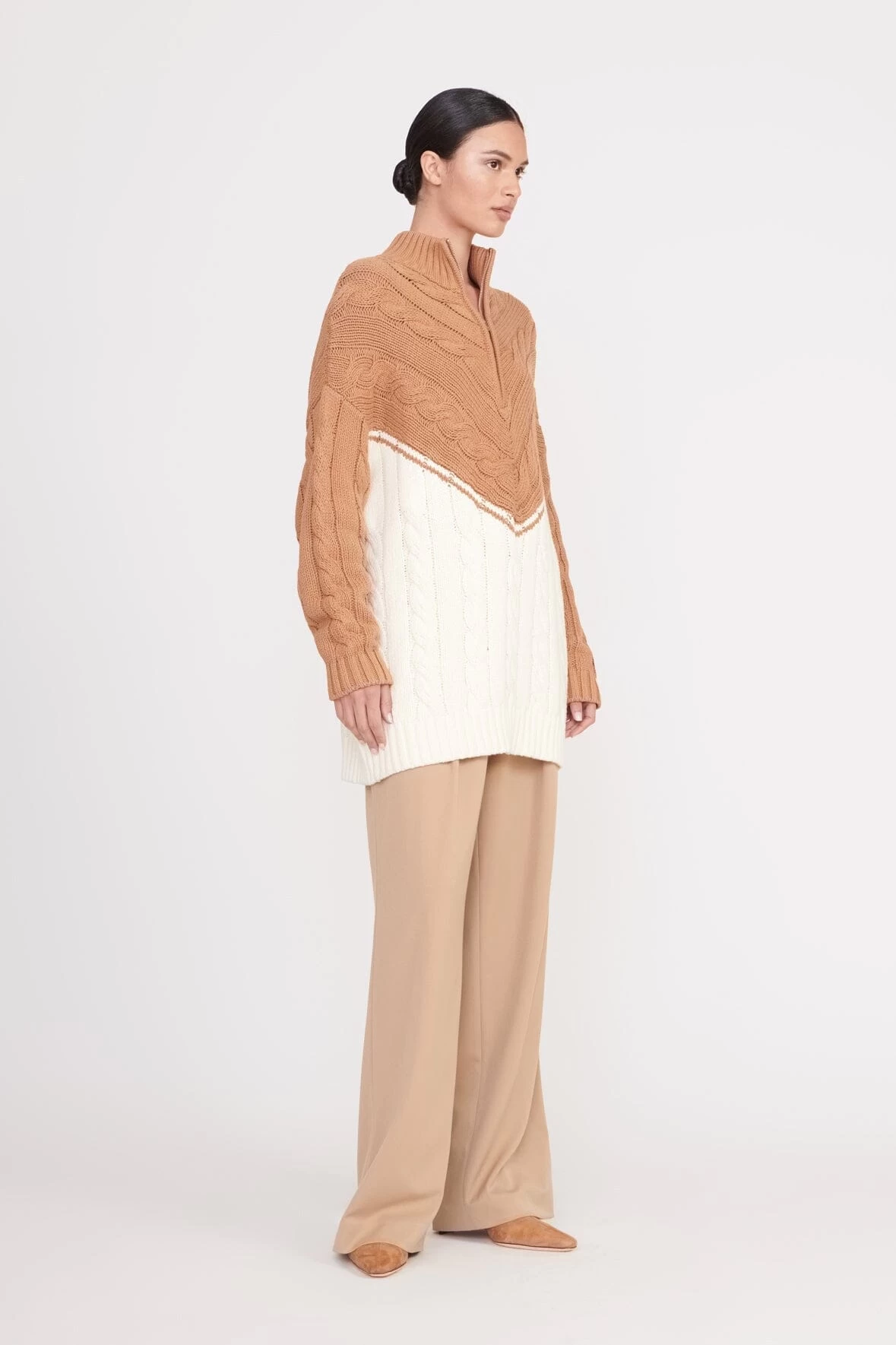 HAMPTON SWEATER | CAMEL IVORY 3 HAMPTON SWEATER | CAMEL IVORY - Image 3