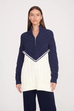 HAMPTON SWEATER | NAVY IVORY