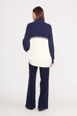 HAMPTON SWEATER | NAVY IVORY -Chic Style Shop hampton sweater navy ivory 6 jpg bfae8153 d649 4b91 8306 baef109e9f02