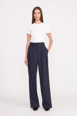 LUISA PANT | NAVY PINSTRIPE