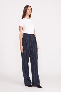 LUISA PANT | NAVY PINSTRIPE -Chic Style Shop luisa pant navy pinstripe 0012 web