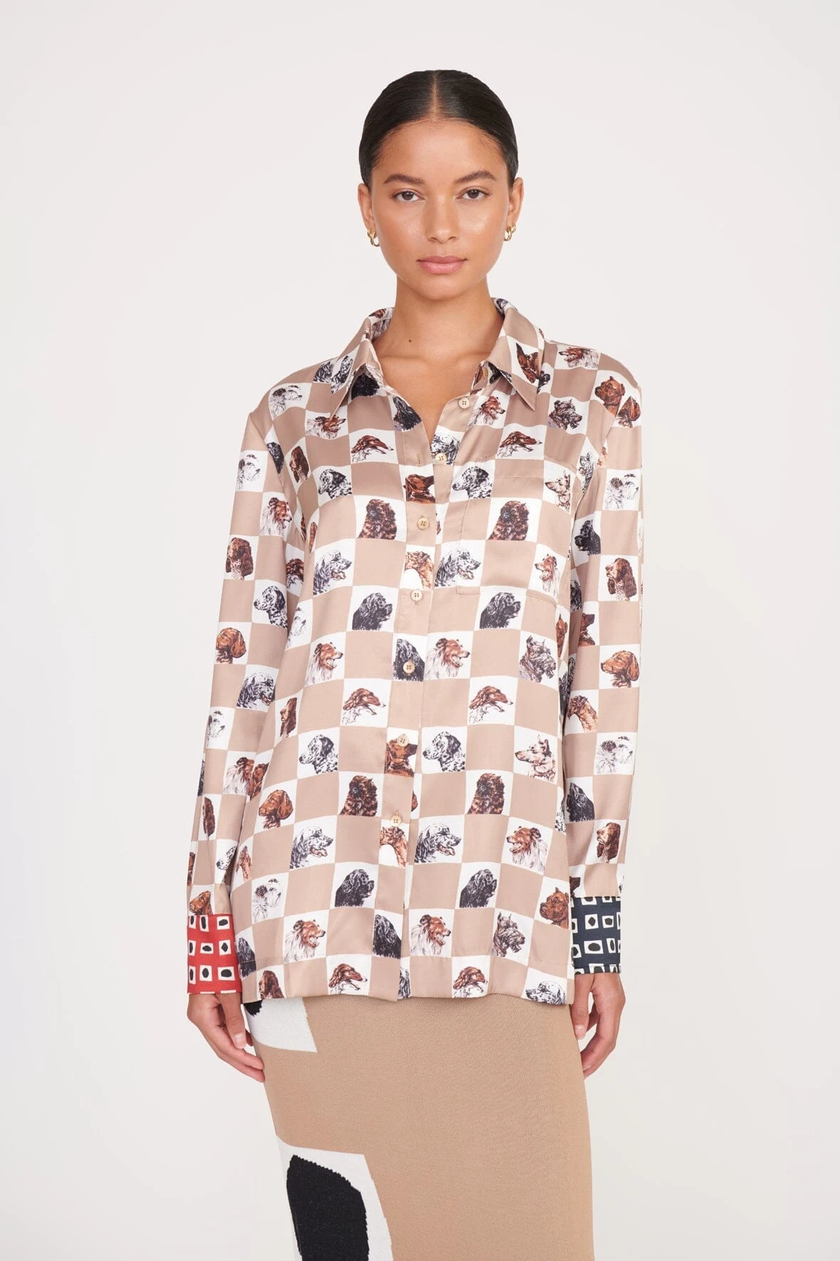 MARTHA TUNIC | CAMEL DOG CHECK 1 MARTHA TUNIC | CAMEL DOG CHECK