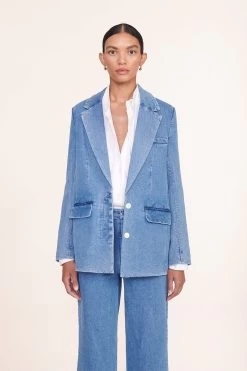 MAXWELL BLAZER | MEDIUM WASH -Chic Style Shop maxwell blazer painter pant medium wash 00985 web