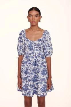 MINI FAYE DRESS | BLUE TOILE -Chic Style Shop mini faye dress blue toile 00621 web