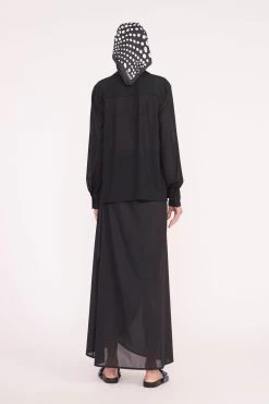 MIRIAM COVERUP TOP | BLACK -Chic Style Shop miriam top angelica wrap skirt black 05634 web