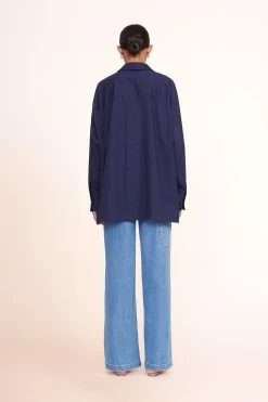 PAYTON TOP | NAVY -Chic Style Shop payton top navy painter pant medium wash 012151 web