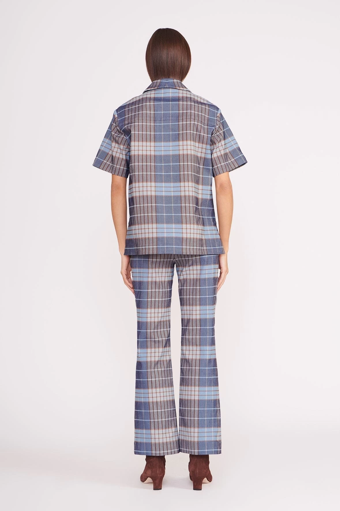 THELMA TOP | FRENCH BLUE MEGA PLAID 3 THELMA TOP | FRENCH BLUE MEGA PLAID - Image 3